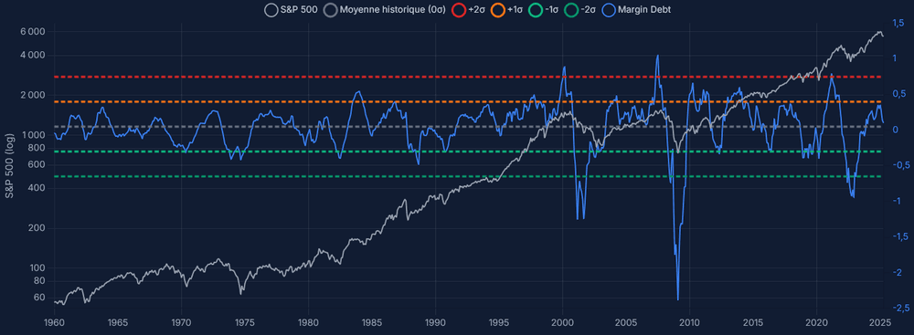 Historical capture of the ONELIX dashboard showing Margin Debt